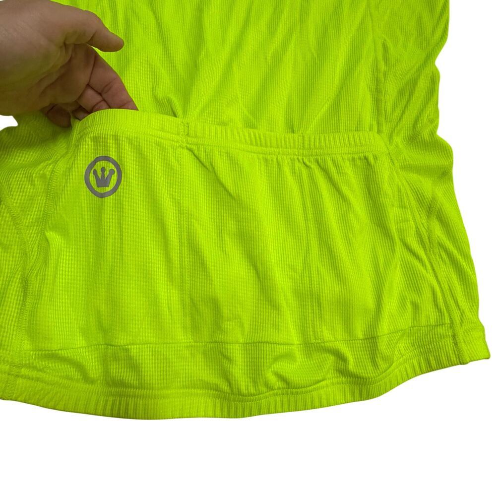 Canari Women’s large cycling jersey yellow bright high visibility biking - Picture 3 of 10